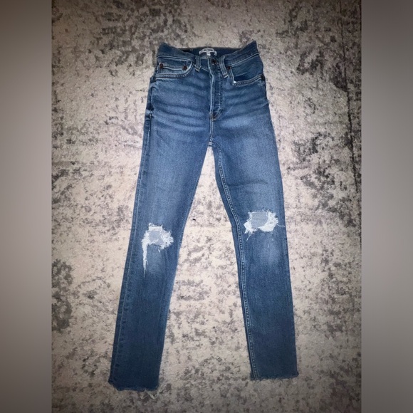 REDONE high rise stretch skinny jeans size 24 - Picture 6 of 8